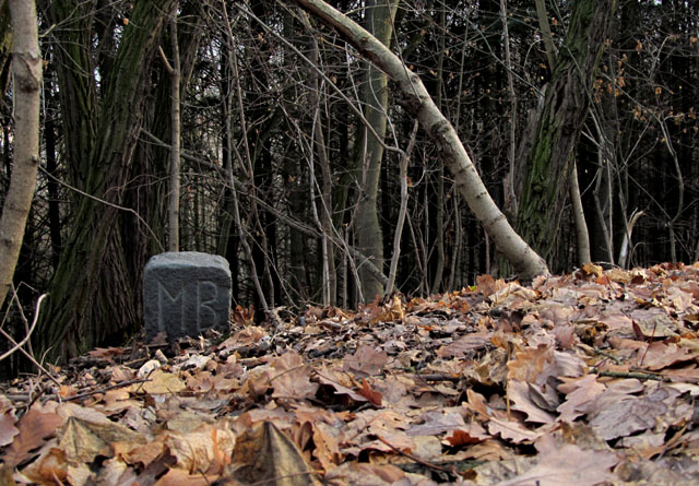 Patník nenechává nikoho na omylu, komu zdejší lesy patří.