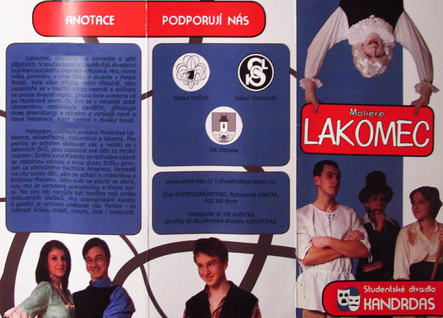 Představení Harpagon divadelního spolku Kandrdas.