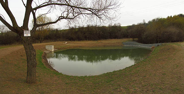 Přesné místo neprozradím, ale je tu malý rybníček.