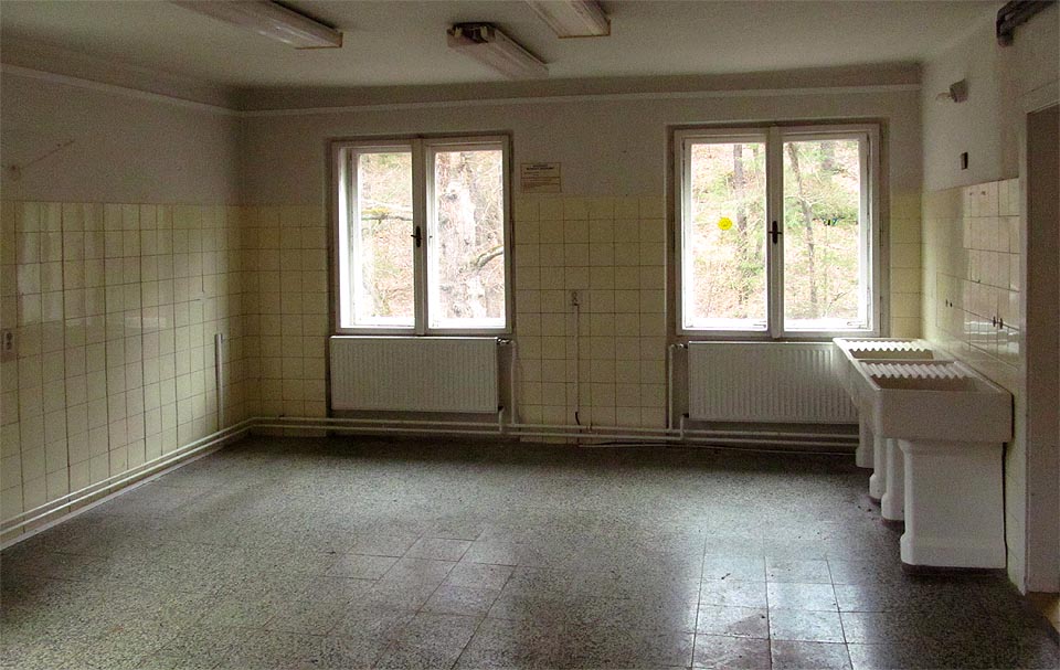 A to už je samotná laboratoř. Prosvětlená, s výhledem na všechny strany do lesů.