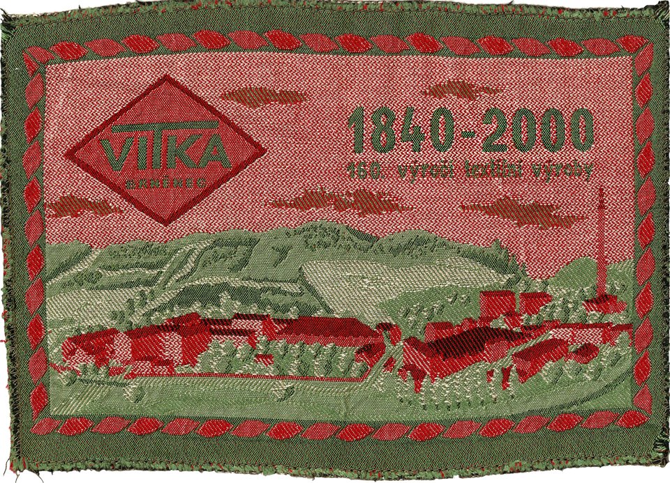 V roce 2000 ještě Vitka vyráběla a tak byl důvod k oslavám. V rámci výročí vznikl i tento vyšívaný ubrousek.