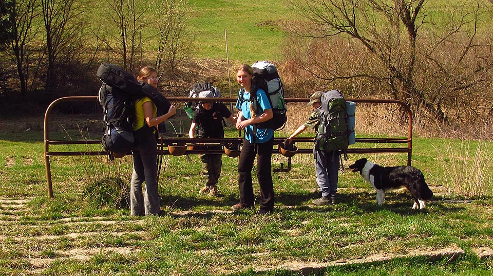 U pítka pro krávy nad Francovou Lhotou.