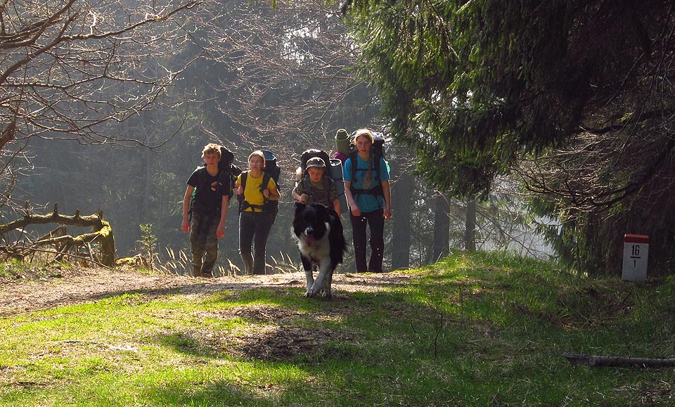 Nejvyšší bod naší cesty pod vrcholem Kaňúr.