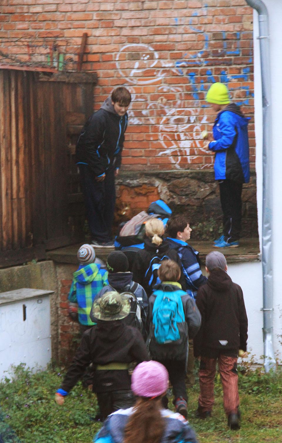 Kresbu ježka v kleci objevili na pomalované zdi v Mlýnské ulici nejprve Šípáci. Bratrstvo ale nezůstalo výrazně pozadu. Stačilo správně vyluštit další šifru…