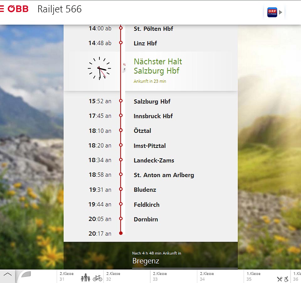 Za 23 minut budeme v Salzburku. Vlak je příjemně prázdný a když mně průvodčí radila, kde přestoupit do předních vozů, zjistil jsem, že ještě rozumím trošku německy. Bude se to hodit.