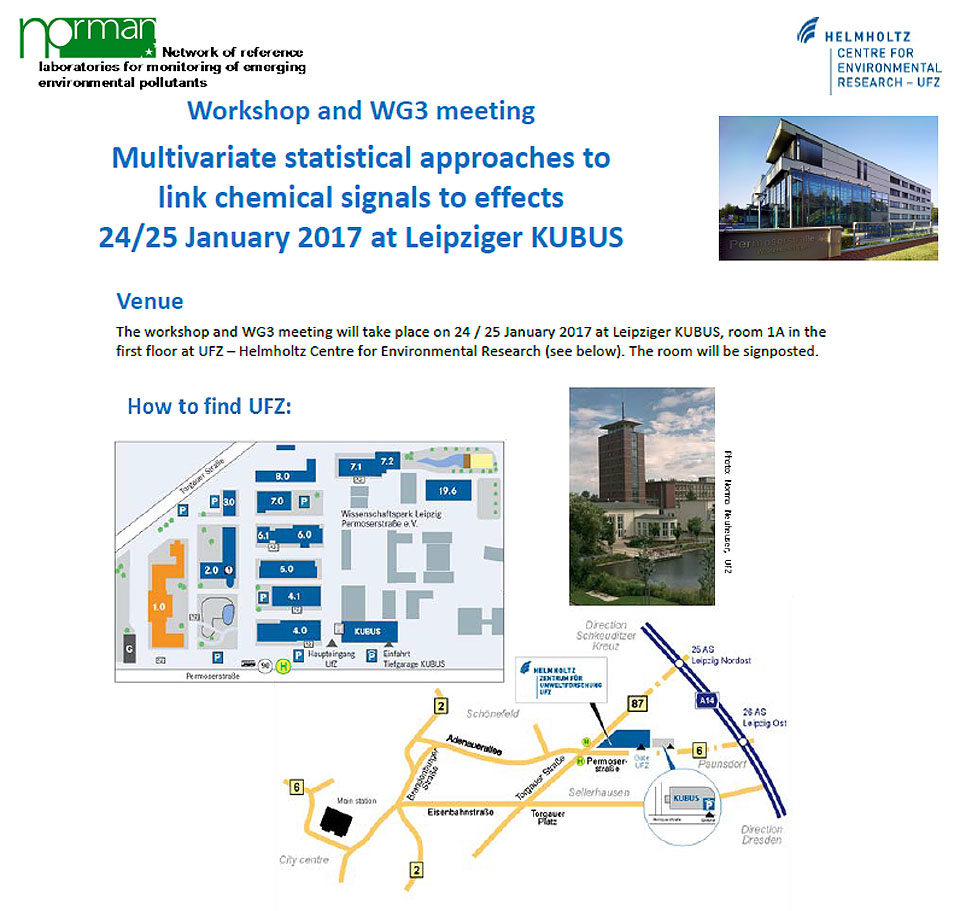 Pozvánka na workshop do Helmholtzova centra ve vědeckém areálu Kubus na severu Lipska.