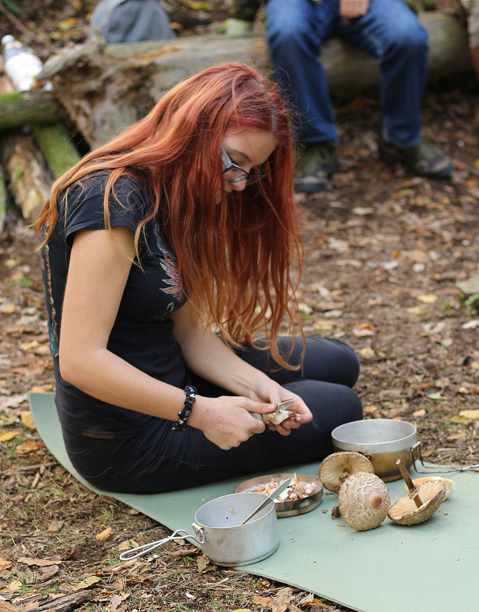 S Nancy už nebyla řeč. Přestala si povídat, jíst i spát a pořád jen krájela houby.