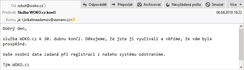 6. dubna jsem dostal zprávu, že woko.cz končí jednou provždy. Doba se posunula, stránky se mění každou chvíli, sledování Javascriptových kódů nedává moc smysl. Během dvaceti let se internet posunul do polohy, o které jsme tehdy jen mlhavě snili.