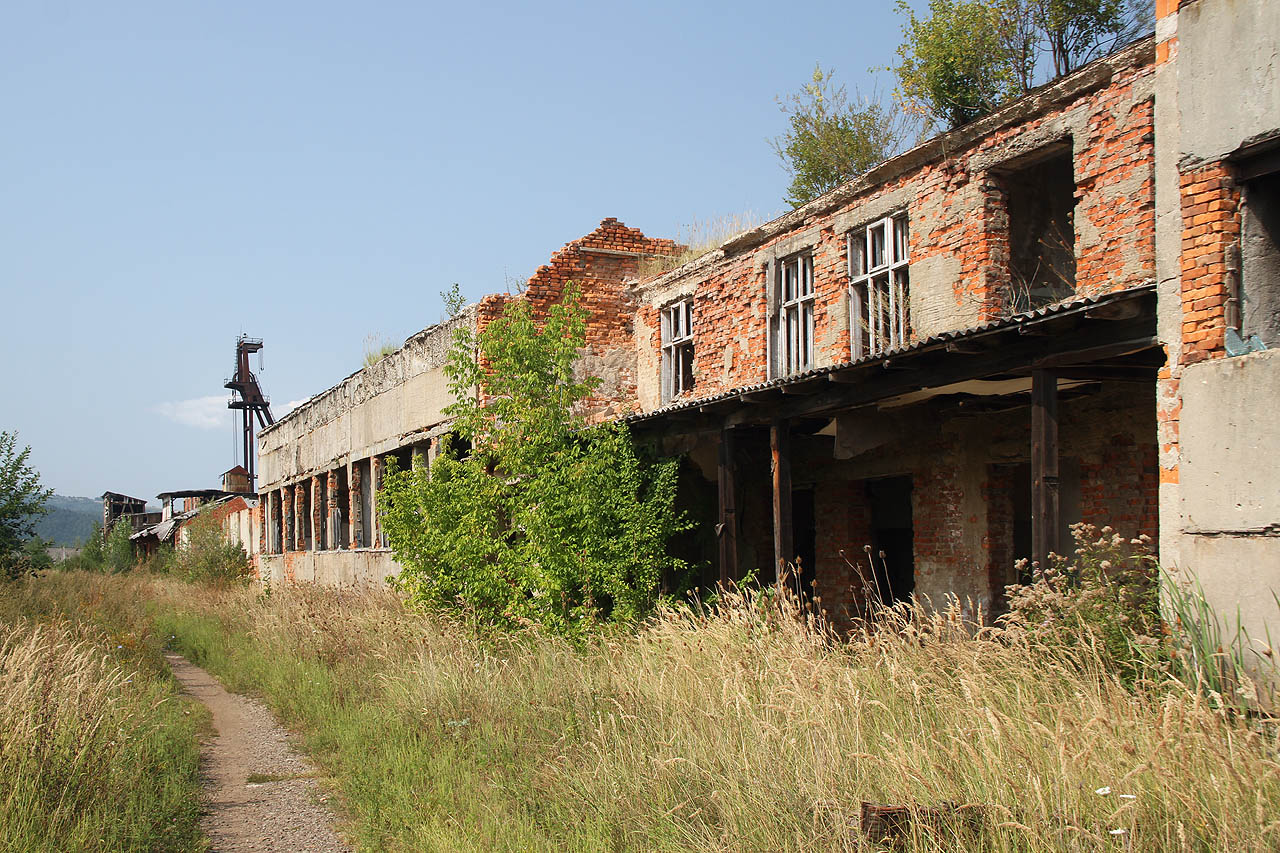 V Солотвину jsme nemohli nenavštívit opuštěné solné doly. Česky se obec jmenovala Slatinské doly a šlo o jediné ložisko soli na území Československa.
