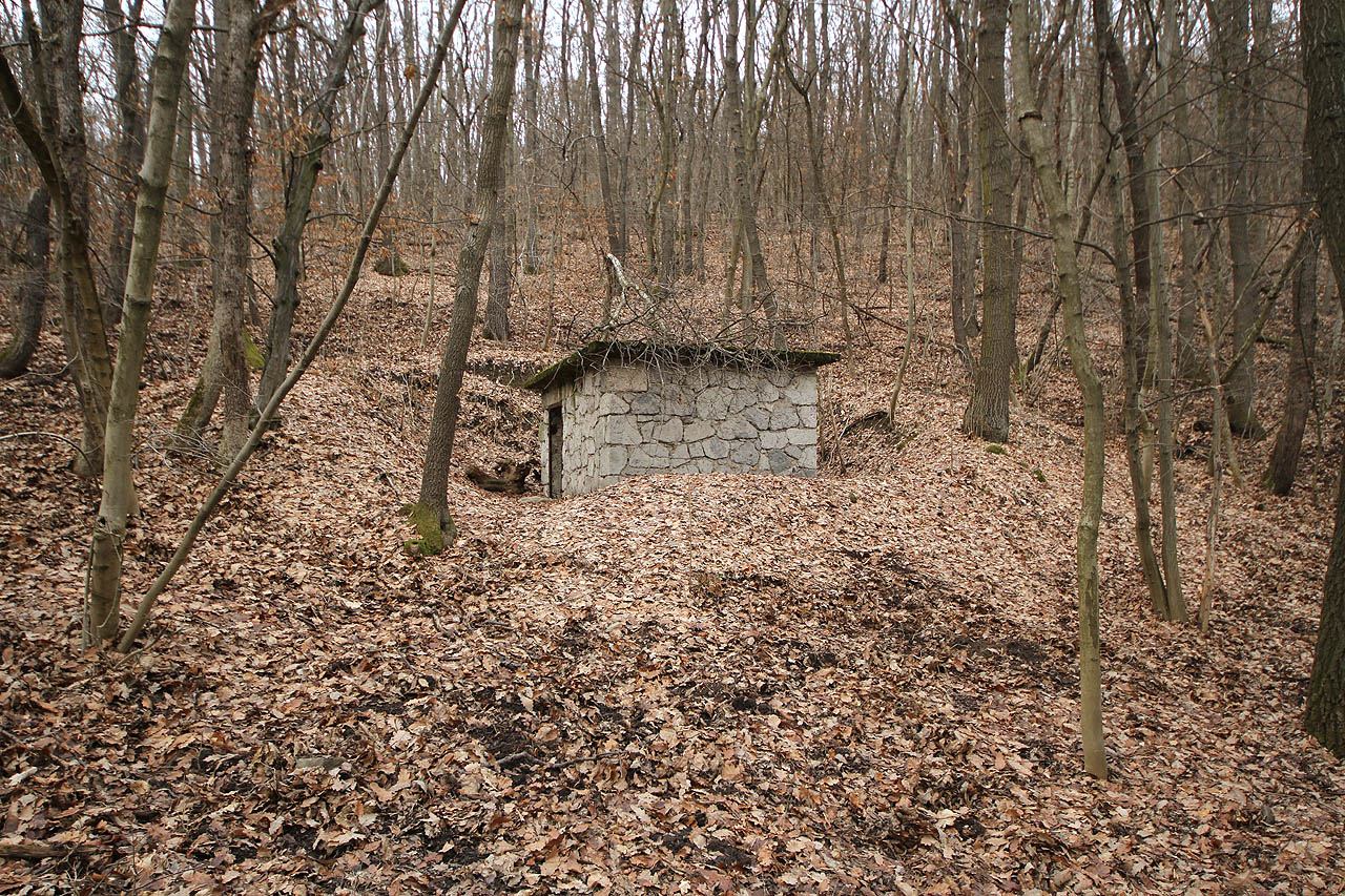 Další cesta vede vzhůru po sotva znatelných lesních stezkách nad zotavovnu a kaňonem kamsi nahoru. Orientačnímm bodem může být opuštěný sklad trhavin bývalého lomu.