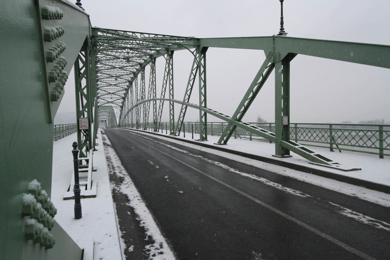 Počasí se tentokrát vskutku nepovedlo. Chvílemi je v mlze obtížné poznat, kde končí kalná Dunaj a začíná stejně kalné nebe. Neděle má začíná i končí v moll, kapky dopadají, slova doznívají, v rachotu kol…