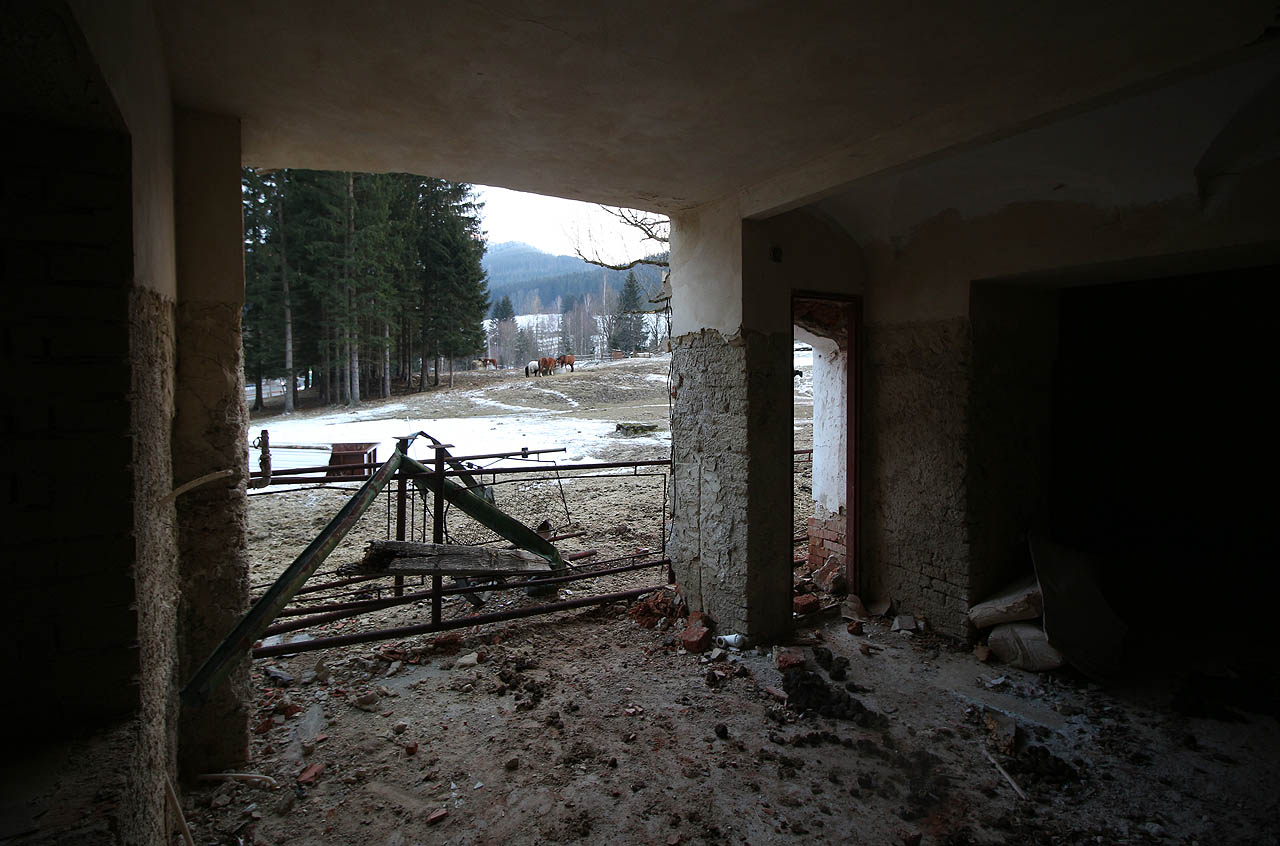 Opuštěná horská chata se tiše rozkládá ve své prázdnotě, obklopena pouze stády pasoucích se koní…
