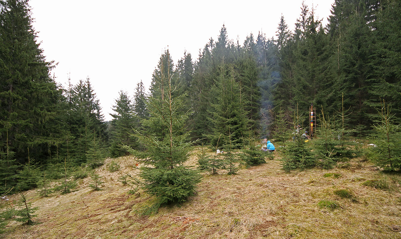 Zde před 81 roky stála podkova podsadových stanů a rozléhal se smích i křik Hochů od Bobří řeky.