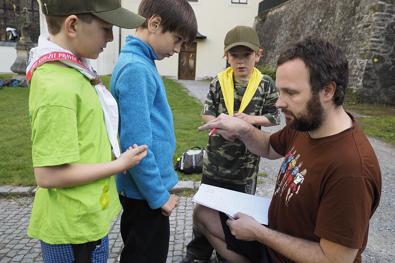 Kontrola správnosti ulovených kartiček.