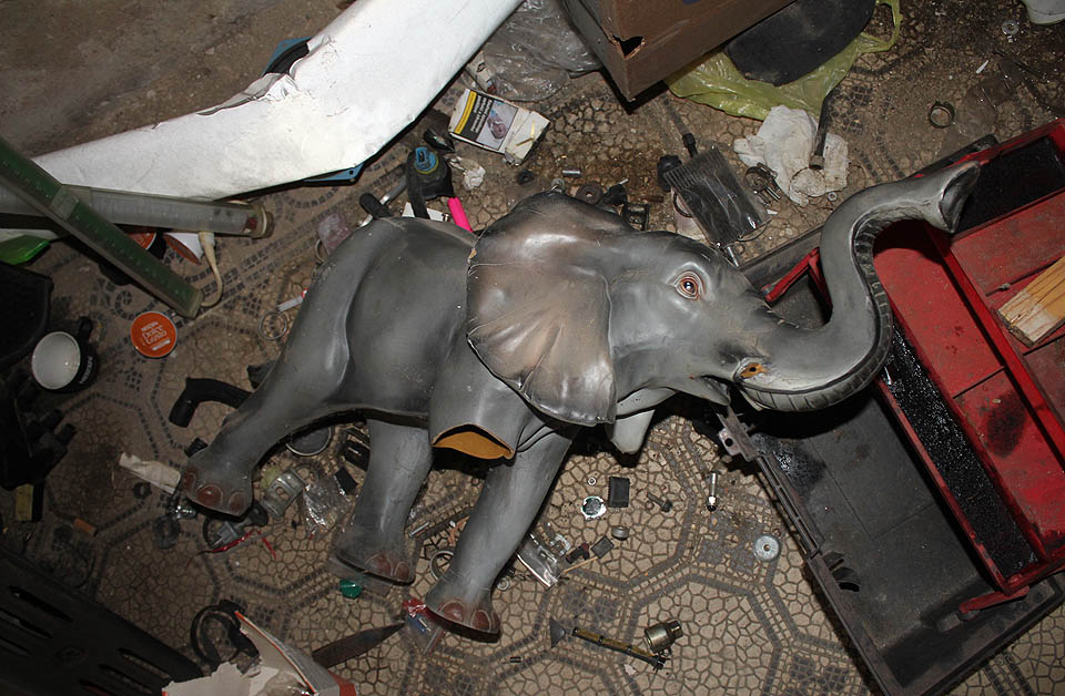 Najít se tu dalo leccos. Třeba keramický slon s uraženou nohou…