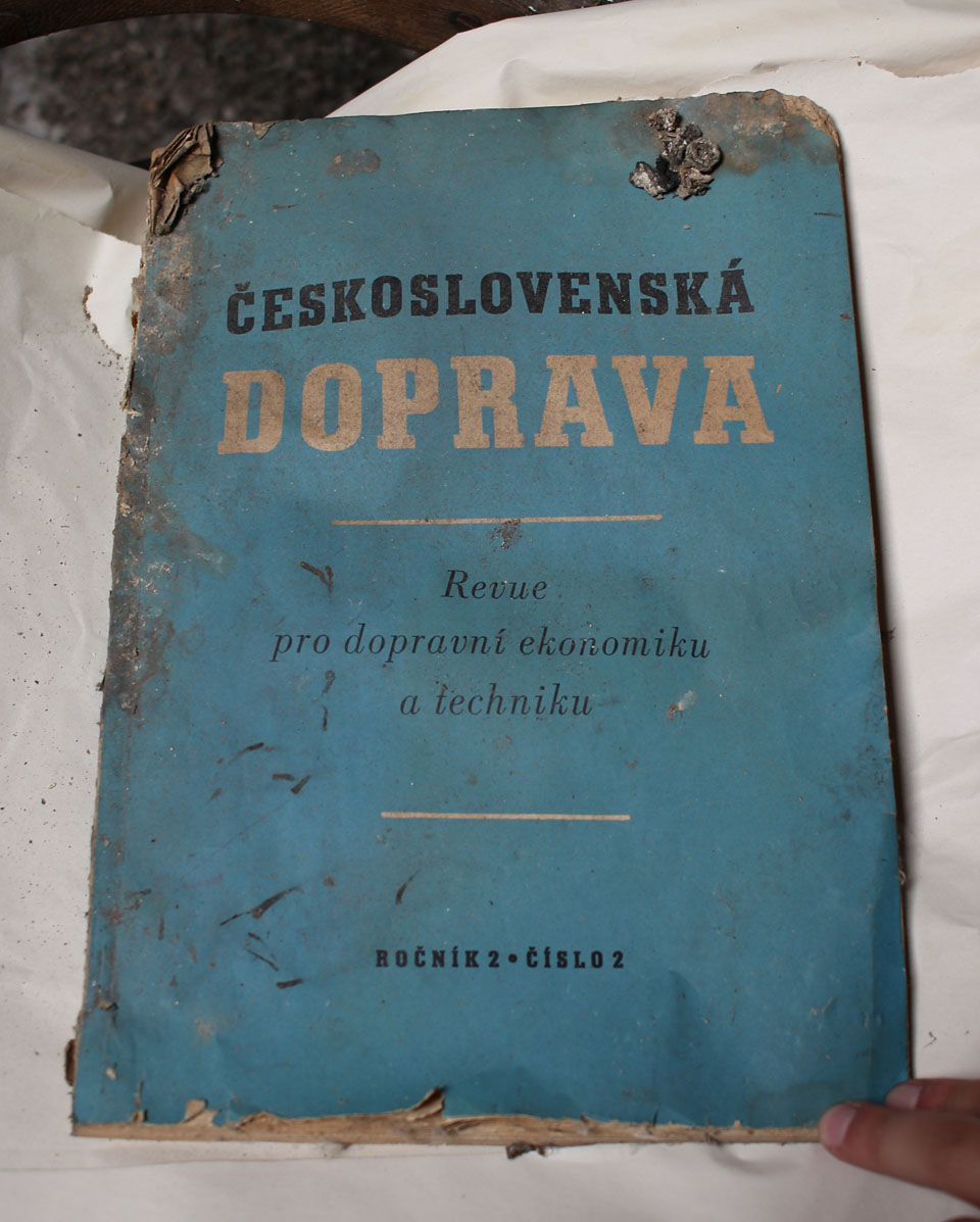 Objevování pokladů začíná časopisem Československá doprava z roku 1958.
