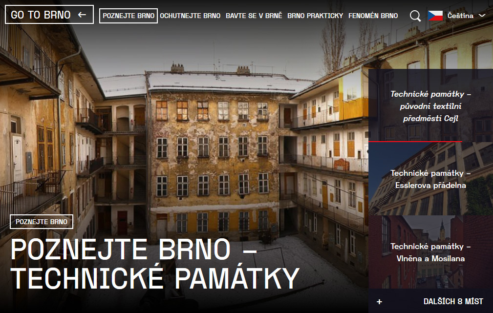 Kromě letáku vznikla z mých materiálů také pěkná webové stránka o technických památkách v Brně, dostupná na portálu <a href="https://www.gotobrno.cz/poznejte-brno/poznejte-brno-technicke-pamatky/">https://www.gotobrno.cz</a>.