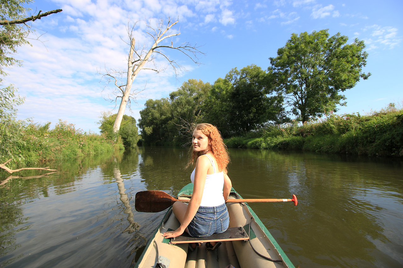 Úsek Moravy pod vilou Háj je malebný (nejen) díky suchým stromům.