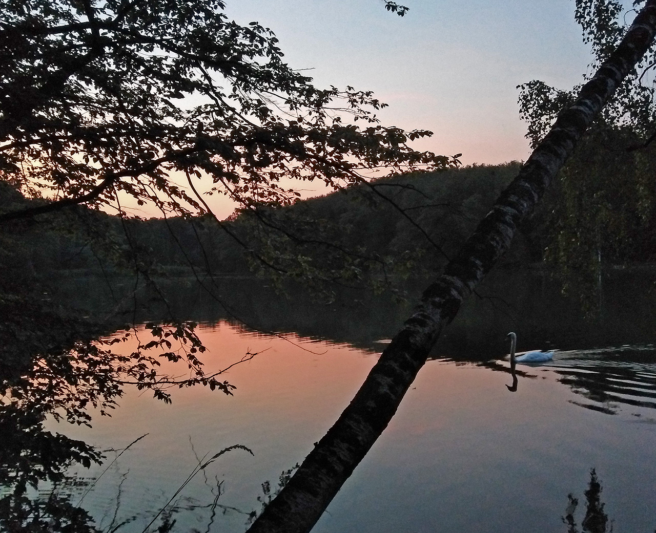 Za setmění jsme vzali za vděk i koupelí v kalných vodách Bohunického rybníka. Nohy začínají být malinko namožené.
