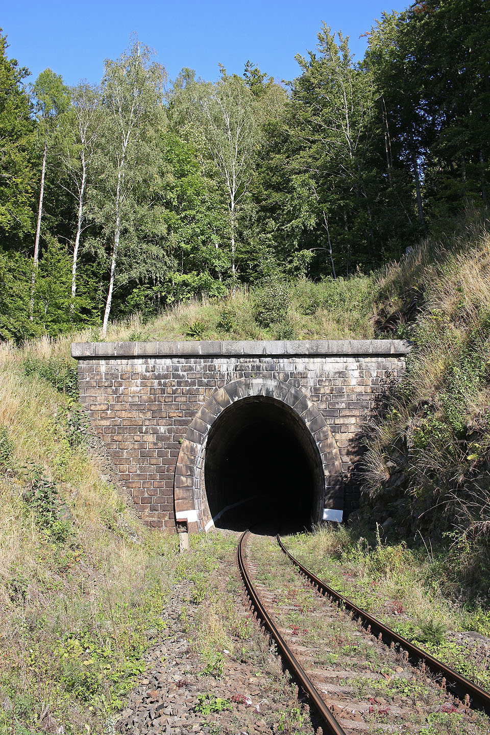Při focení zjišťuji, že takřka nestíhám vlak domů, bude nutné si zkrátit cestu tunelem.