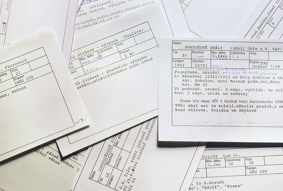 Hlavní úkol, který jsem si vytknul, bylo naskenovat všechny zbývající kartičky <a href="/tema/Immerův seznam úzkokolejek">Immerova seznamu úzkokolejek</a>.