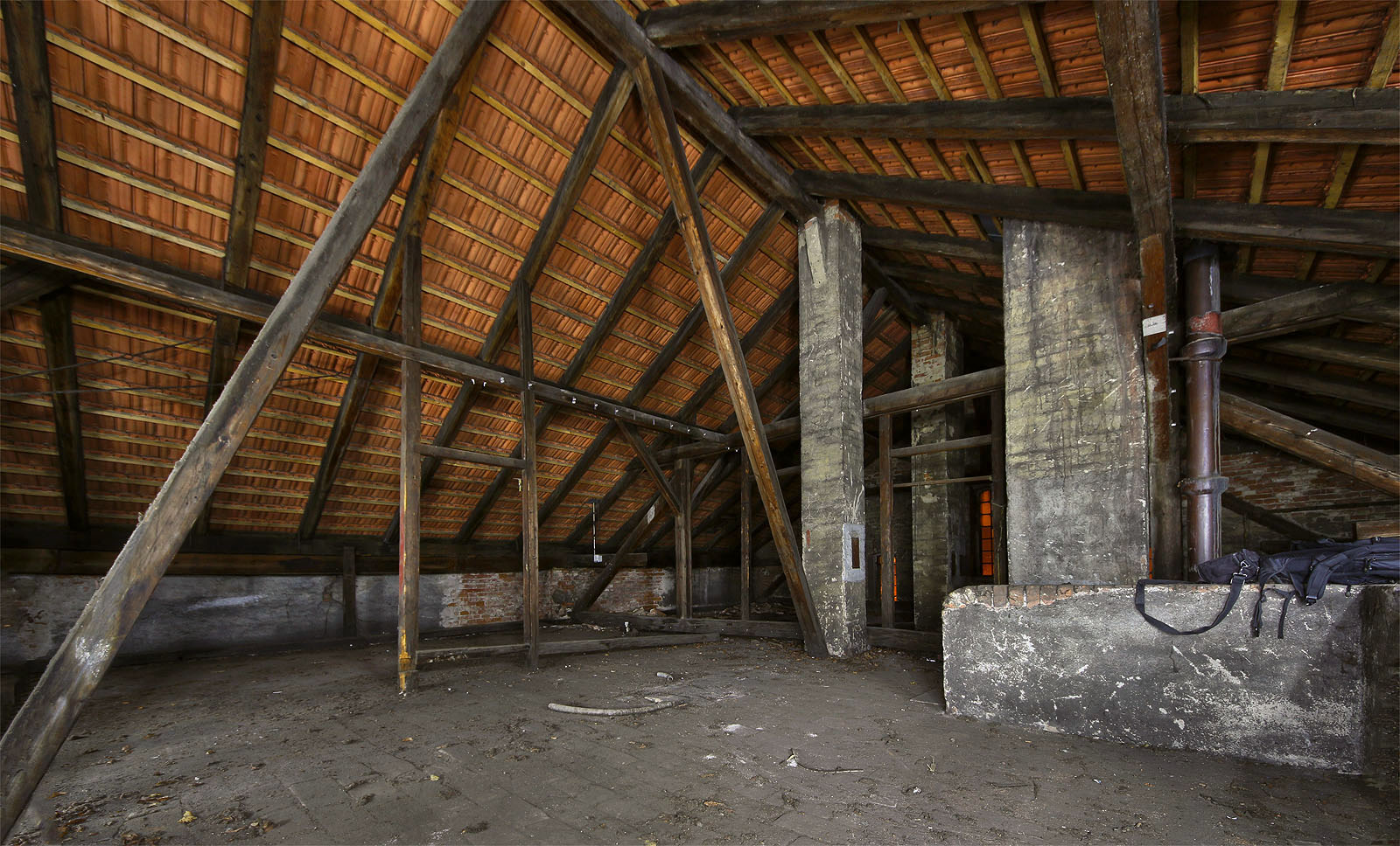 Střecha je relativně nově opravena, díky čemuž je dům i po létech prázdnoty v dobrém stavu.