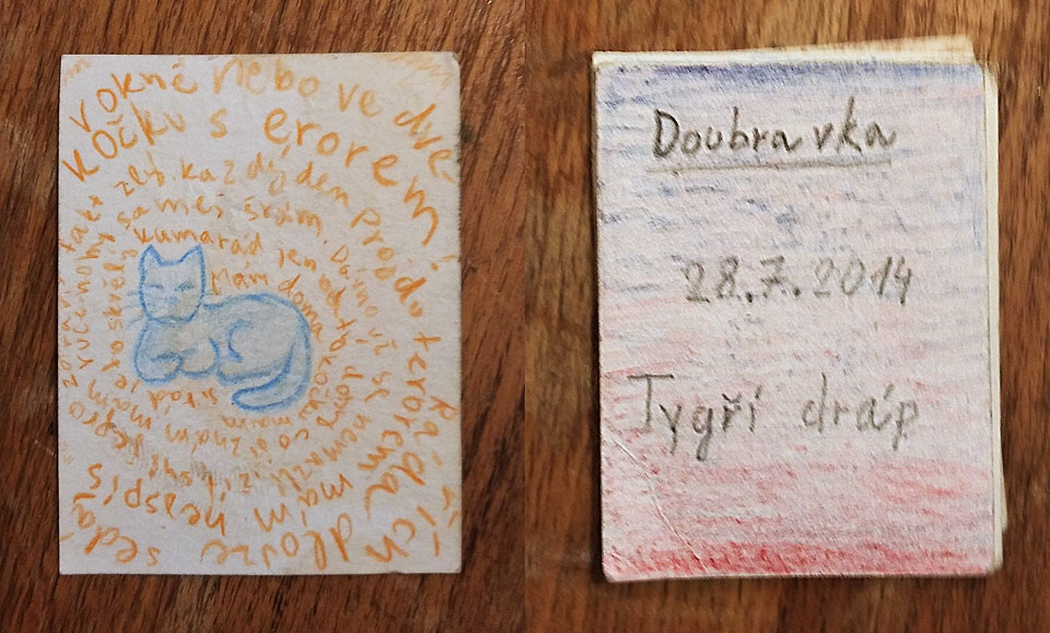 Při úklidu v klubovně jsme narazili na starší hlášení k zařazení, mezi nimi i jedno do Doubravky z roku 2014.