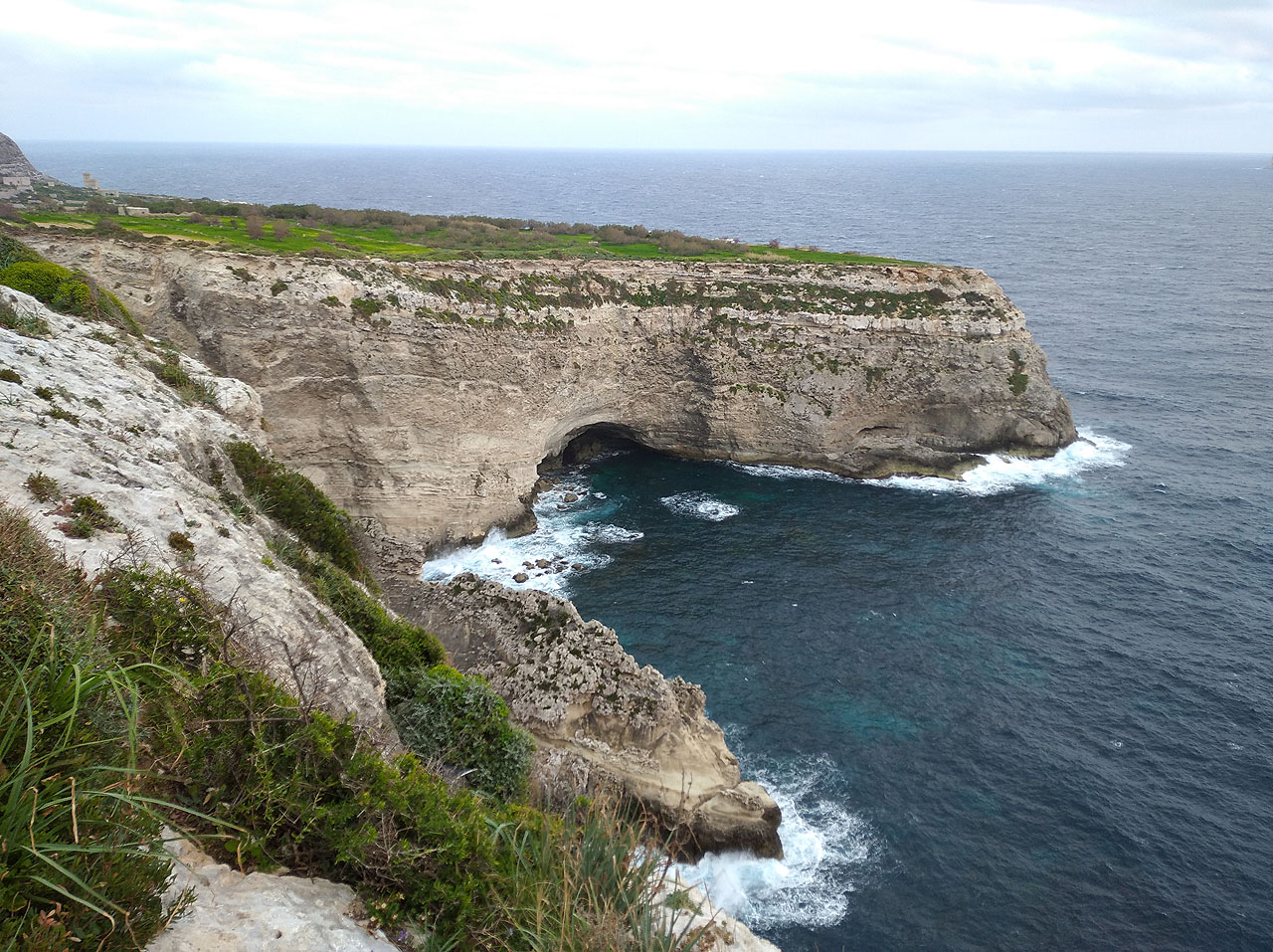 Útes Xaqqa byl možná tím nejúžasnějším, co jsme na Maltě viděli.