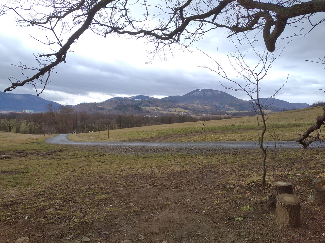 V neděli jsme se rozhodli pro pěknou procházku do Kopřivnice po žluté značce kolem Janíčkova vrchu. Chřipka na mě znovu zaútočila, cítil jsem, že horečka znovu přichází.