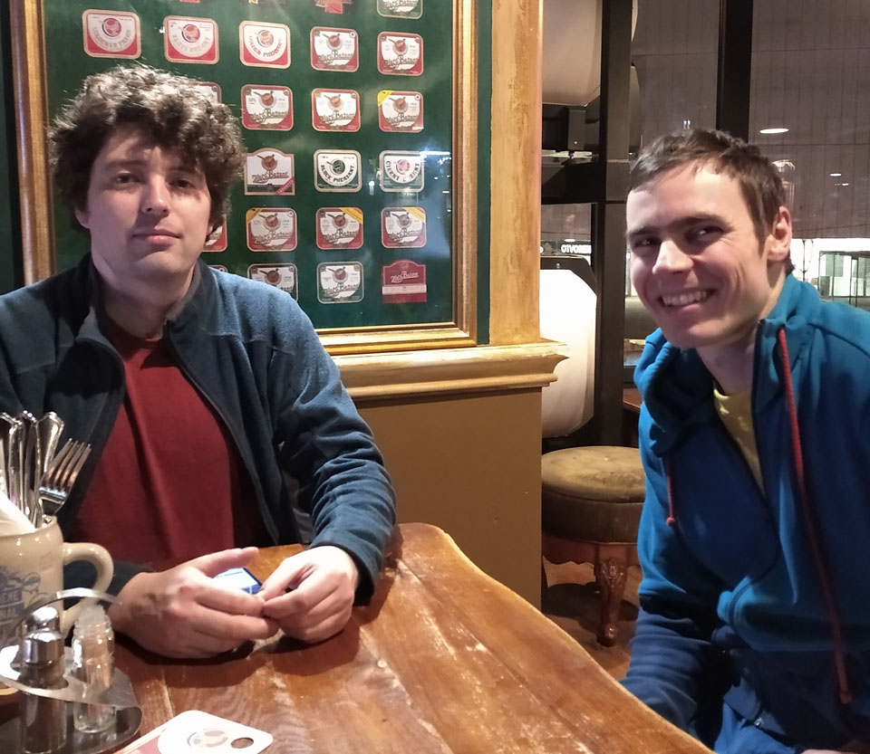 Dvě třetiny naší výpravy, kolegové Honza a Honza.