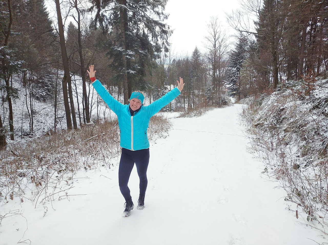 Když je Vendy v horách a je tam s ní i sníh, nemůže nemít dobrou náladu!
