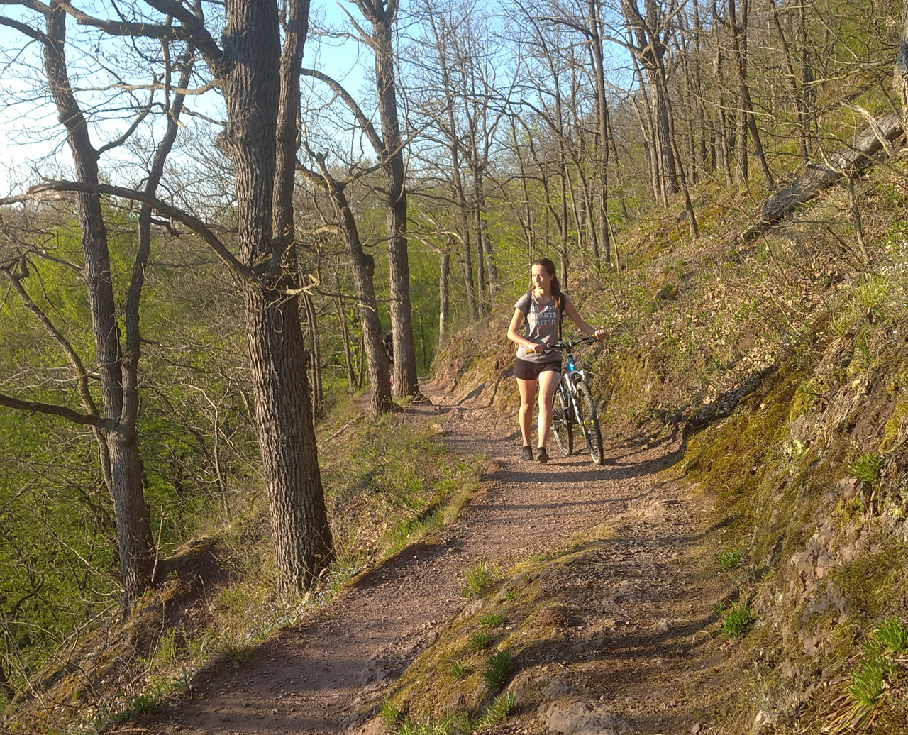 Náročnější úseky na zpáteční cestě už Doubí raději absolvovala pěšky.