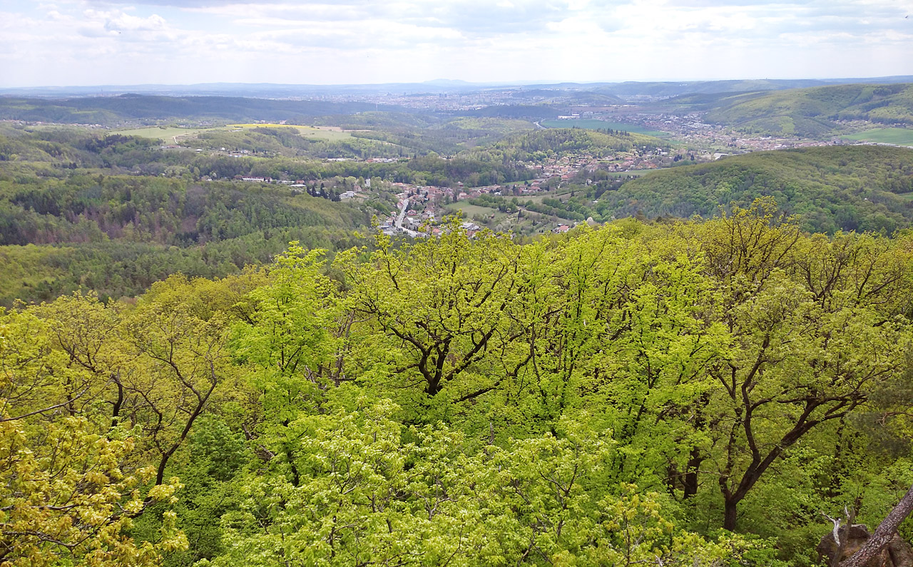 A pohled zpátky na Lelekovice.