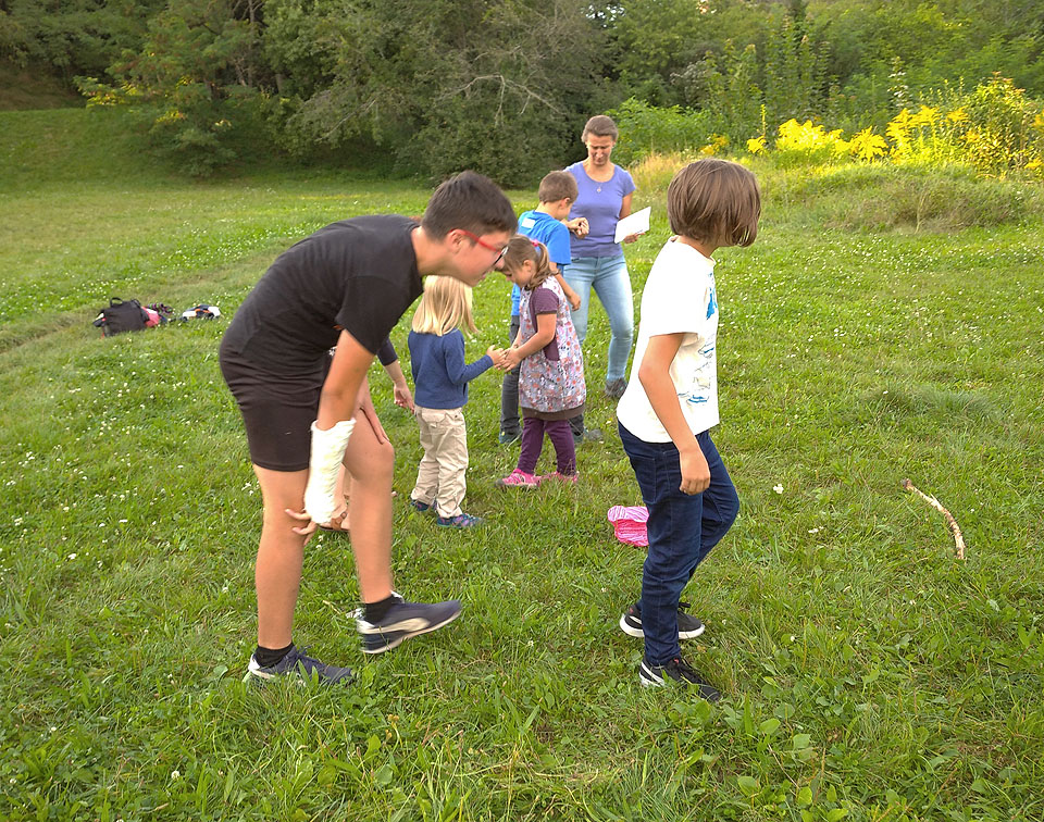 Jako obvykle, zamířili jsme na romantické městsky-přírodní hřiště za pivovarem.