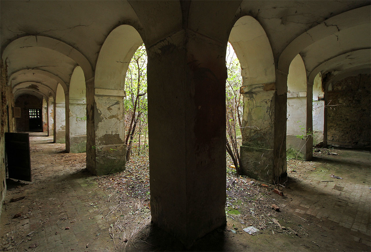 Nejkrásnějším pohledem je zřejmě nádvoří Starého zámku, které se postupem času změnilo v džungli.