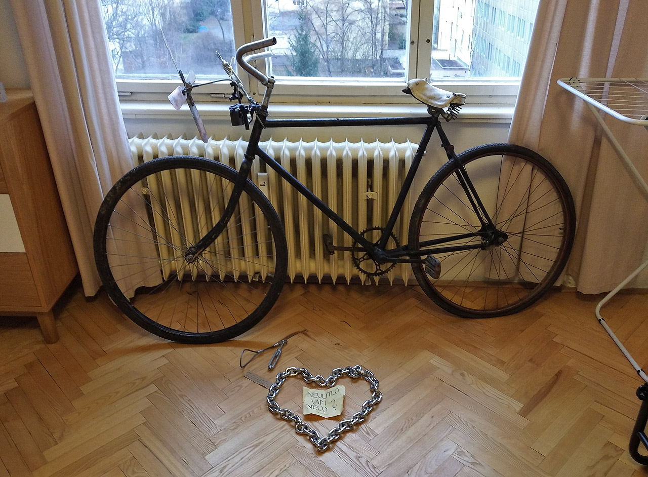 Díky vtipné pseudo-krádeži se létající kolo podívalo do bytu svého ideového stvořitele. Jestřáb by měl určitě radost.