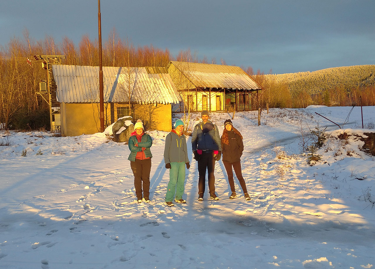 Společná fotka s Gayerovými, tehdy ještě jen třemi.