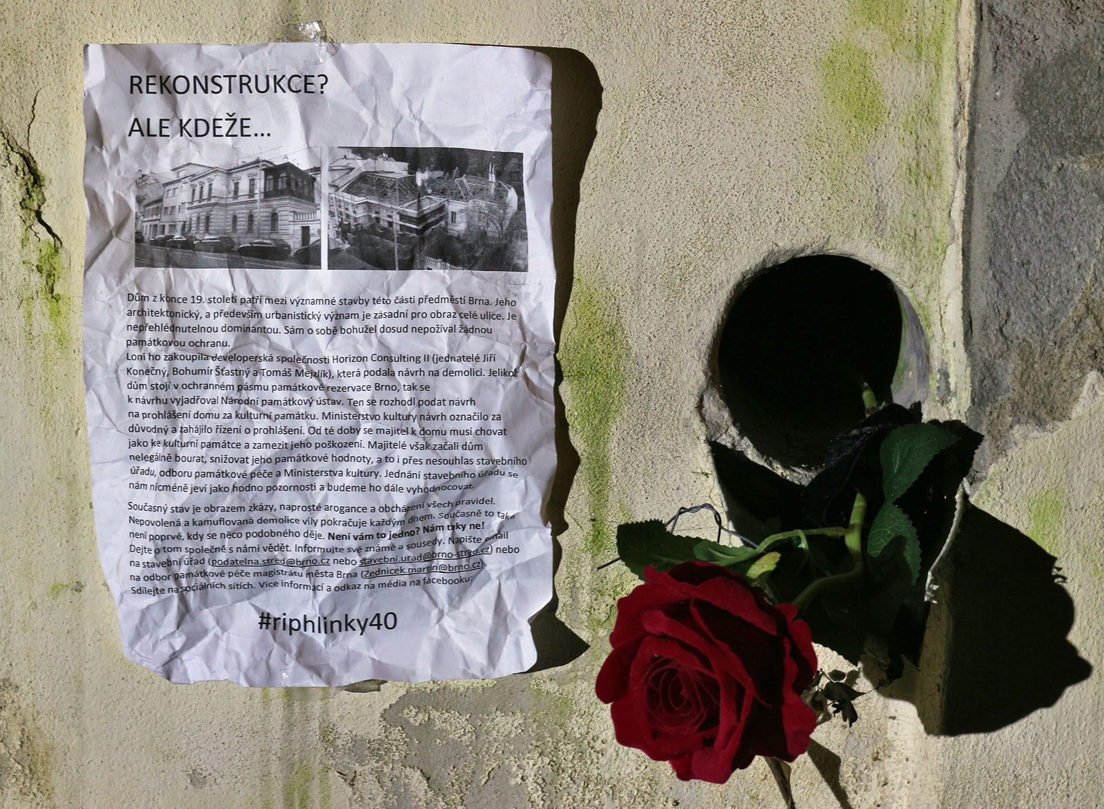 Odhalit, že jde o podvod a místo rekonstrukce hodlají majitelé vilu zdemolovat, nebylo těžké. Ke stejnému závěru došli prakticky všichni, s výjímkou úřadníku stavebního odboru magistrátu, kteří se nevmohli víc než na vyhýbavé odpovědi.