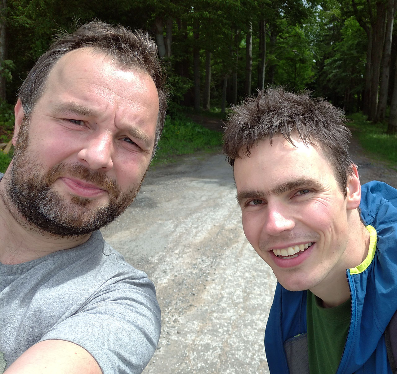 Už ani nevím, co nás to popadlo, pořizovat si selfie na cestě z Valteřic do Heroltic…