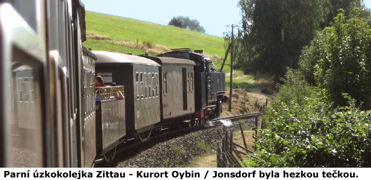 Parní úzkokolejka Zittau - Kurort Oybin / Jonsdorf.