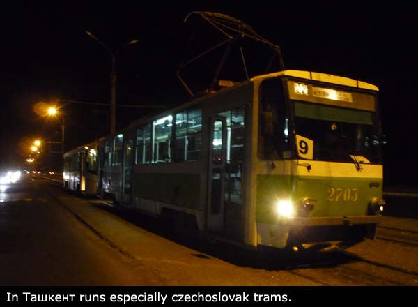 V Ташкенту jezdí zejména československé tramvaje.