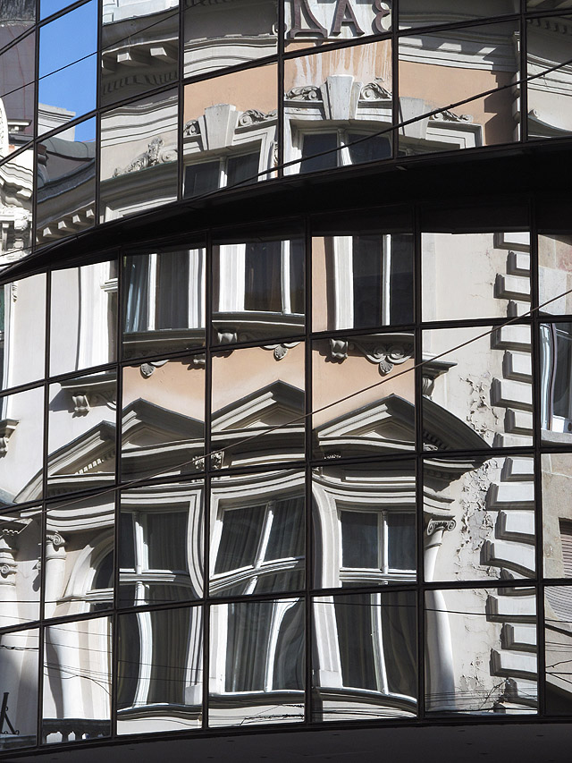 Jediná momentka z Bělehradu, po přespání na stroskotaném parníku a již s Drobkem.