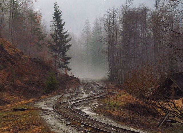 Zaniklé nádraží u místa zvaného snad Tarcau.