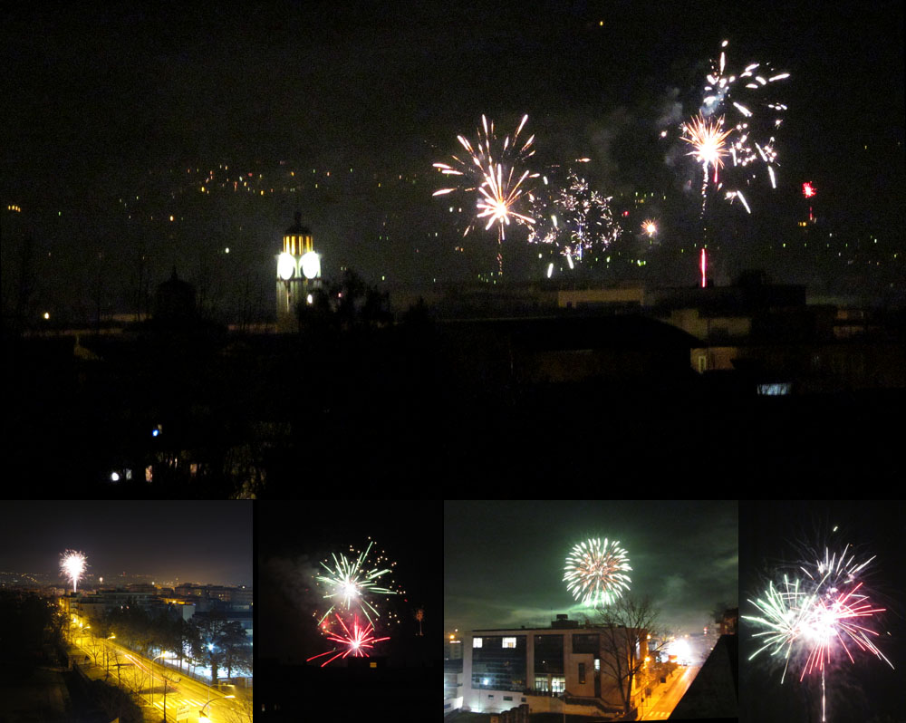 Ohňostroj nad Cassinem.