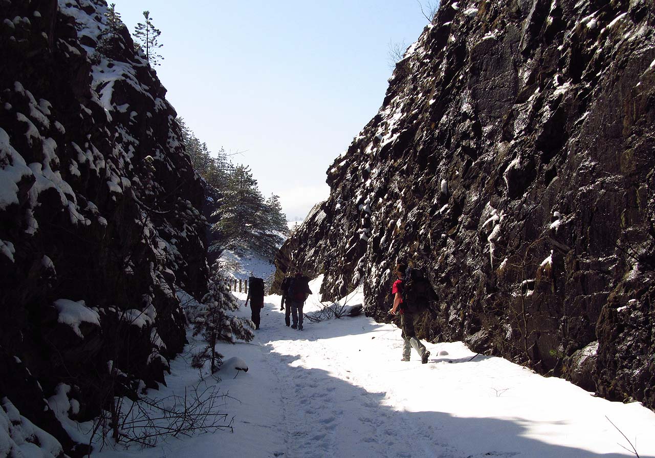 Pravděpodobně nejhlubší zářez trati před Kremnou.