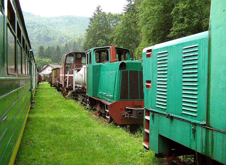 Krajní kolej ve stanici Majdan svádí ke hřbitovním myšlenkám. Skutečnost je však veselejší - lokomotivy zde čekají na své zmrtvýchvstání.