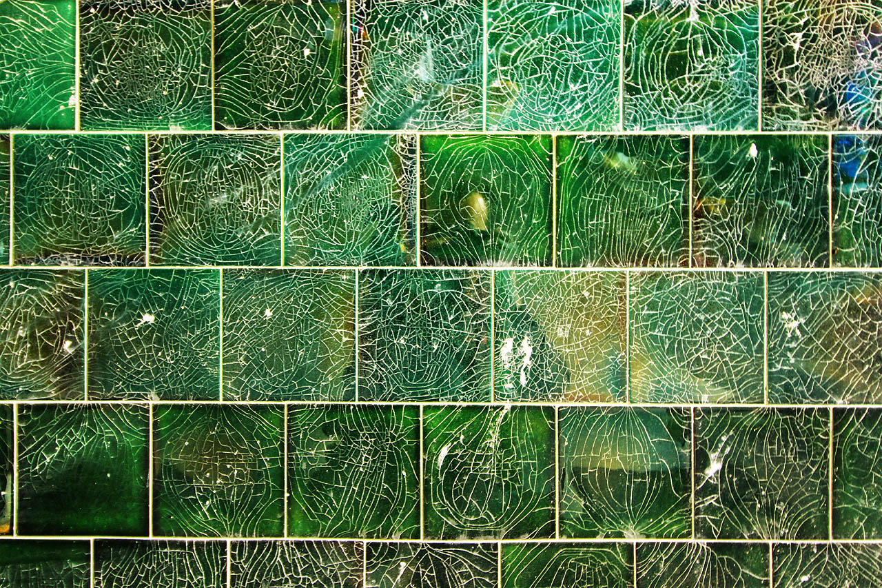 Pohled na bludiště prasklinek na kachličkách ale opět zažene všechen smutek nad nedokonalostí současného stavu vily.