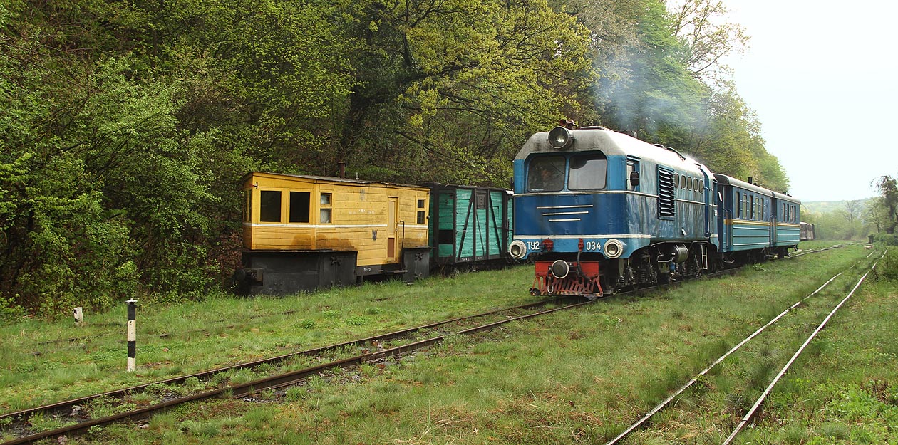 O pět let později už se vrací souprava celá (a pouze dvouvozová). Vyřazené osobní a nákladní vozy a sněžný pluh, které dřív stály v Іршаве, dnes postupně pojídá les na páté koleji.