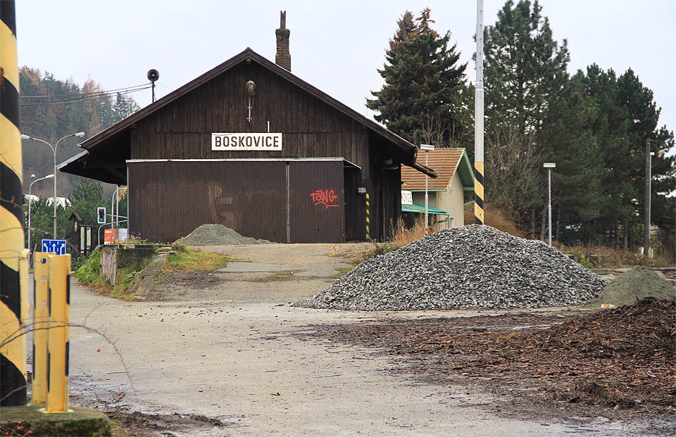 Nádražní skladiště v Boskovicích.