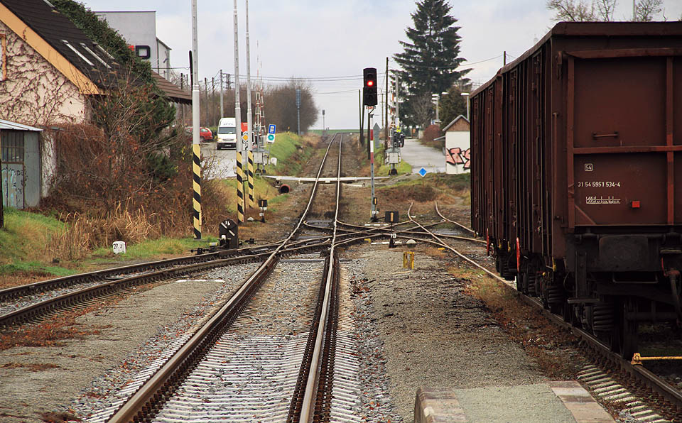 Severní zhlaví stanice Boskovice.